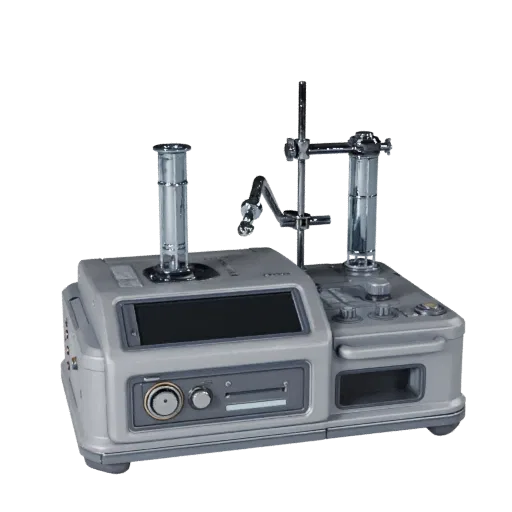 Modèle 3D haute densité appareil scanner futuriste, rendu studio rapproché, montrant métal propre, appareils de laboratoire.