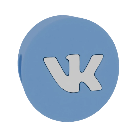 VK Logo 3D Emblem