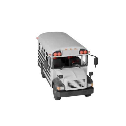 Low Poly School Bus 3D Model for Unity & Unreal PBR Asset