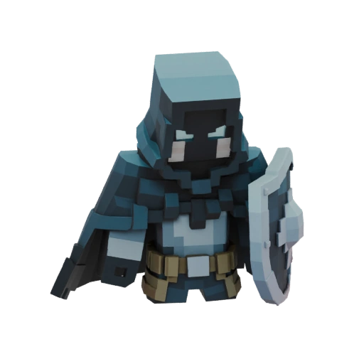 Mysterious Hooded Warrior 3D Model