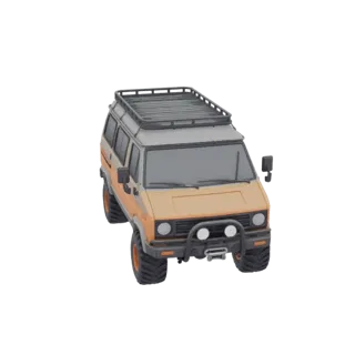 Off-Road Van with Roof Rack and Winch