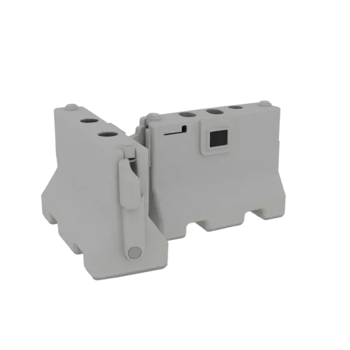 Heavy Duty Traffic Barrier Printable 3D model, isometric STL render, showing concrete, site-ready silhouettes.