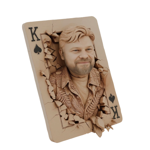 King of Spades 3D Portrait Card