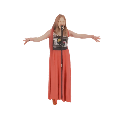Singer with Microphone