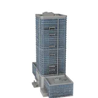 Modular Skyscraper Kit 3D Model for Unity - Game Asset