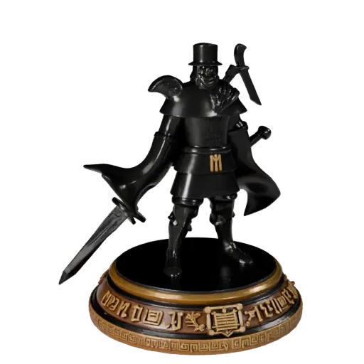 Anteprima del modello 3D da collezione del Set di Meeple del Dungeon che mostra scala, vista ravvicinata in studio, forma ico