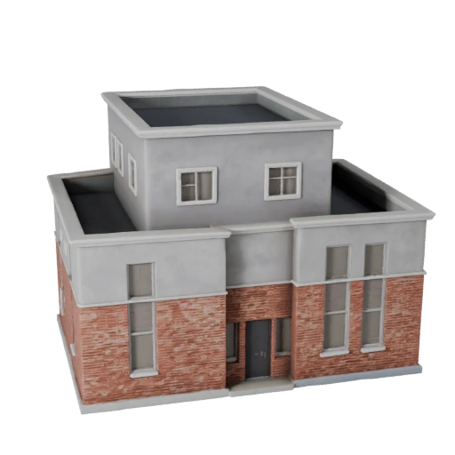 Modèle 3D de Maison Périurbaine pour Unity - Ressource de Jeu pour l'Architecture