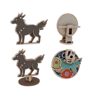 Animal Motif Decorative Pin 3D Asset for Display Cases