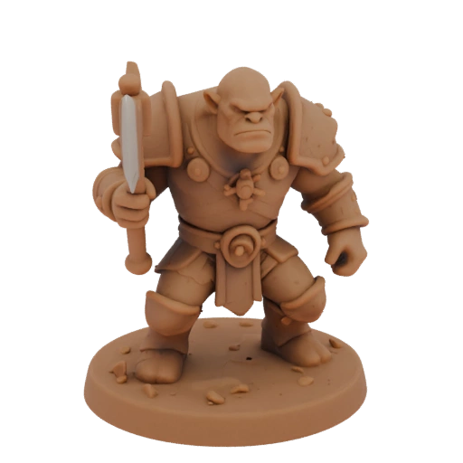 Miniatura Guerriero Orco Medievale STL