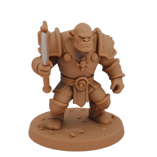 Medieval Orc Warrior Miniature STL