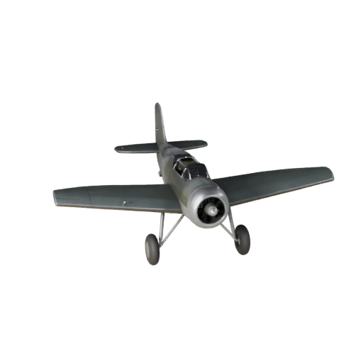 Vintage Fighter Plane 3D Model for Unity - Low Poly Game