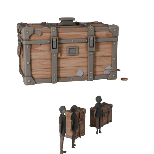 Weathered Supply Box 3D Realtime Asset for Engines