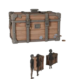 Weathered Supply Box 3D Realtime Asset for Engines