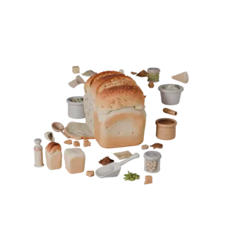 Unity Ready Bread Loaf 3D Asset for Game Engine Use