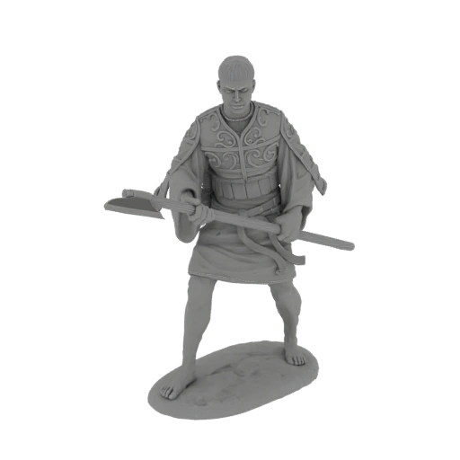 Ancient Warrior with Halberd 3D Model