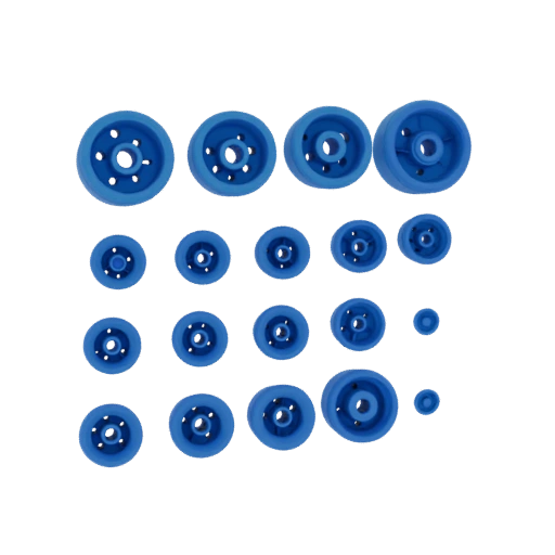Blue Wheels Set for Models