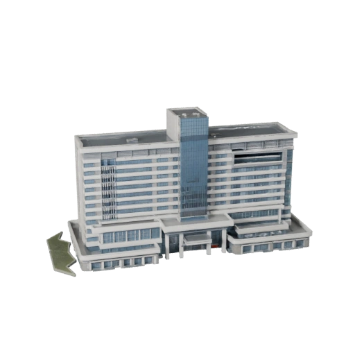 Krankenhausgebäude 3D-Modell für Unreal - Echtzeit-Asset