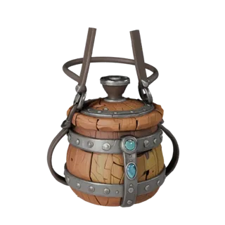 Cursed Coin Pouch 3D Asset for Casual Game Engines