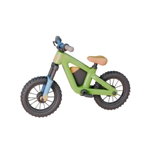 Modelo 3D de Bicicleta de Montaña Caricatura - Activo Estilizado para Juegos