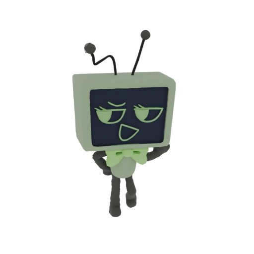 Retro TV Character 3D Model
