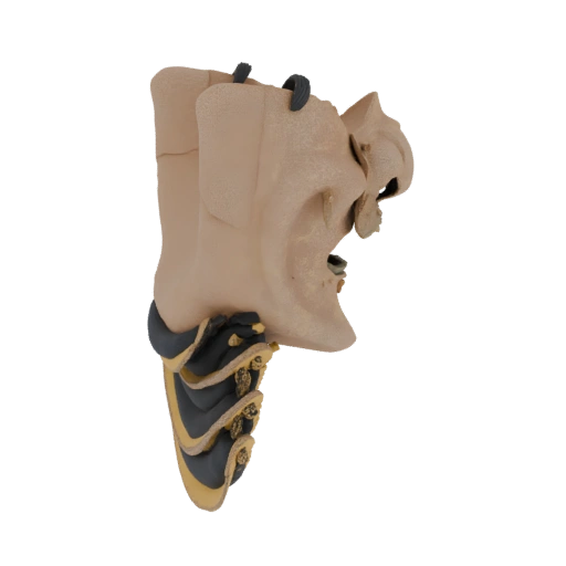 Gothic Skull Mask with Ribbed Detail