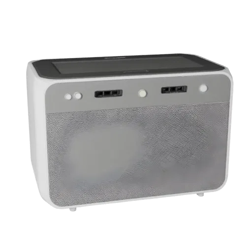 Kitchen Smart Speaker Modular 3D model, isometric modular kit view, showing white plastic, compact device geometry.
