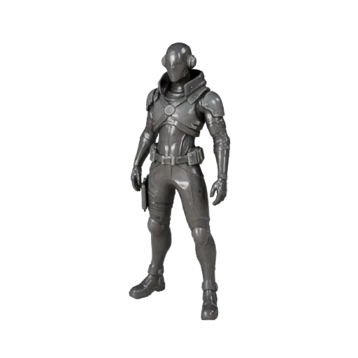Personaggio 3D Cyberpunk Scout, vista viewport motore, asset pronto per Unreal Engine con posa in piedi e pbr