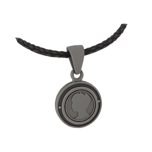 Symbolic Charm render detail 3D model, isometric studio render, highlighting pendant form and finish detail.