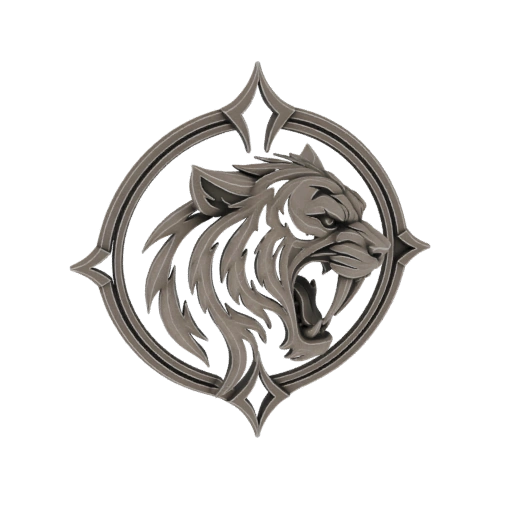 Saber-Toothed Cat Emblem 3D Model