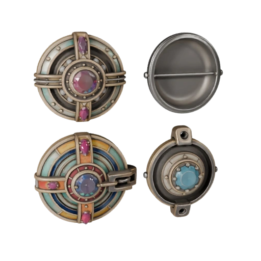 Vintage Brooch 3D Asset for Casual and Indie Games