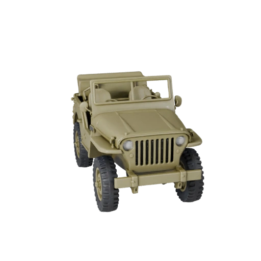 Modelo 3D Imprimible de Jeep Militar de la Segunda Guerra Mundial STL - Exhibición