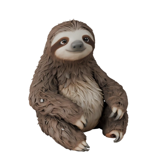 Cartoon Sloth 3D Model - Stylized Asset for Animation | Royalty-Free