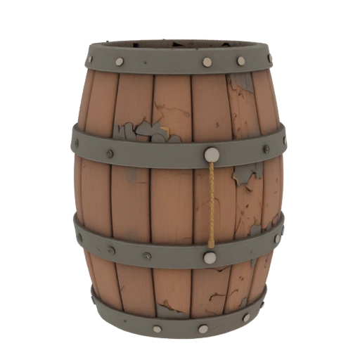Printable Pirate Barrel 3D Asset for Home Printers
