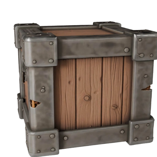 Medieval Crate 3D Hero Render Asset for Studio Use