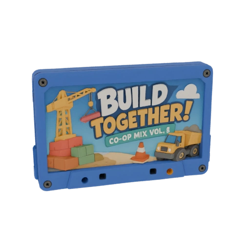 Build Together! Co-Op Mix Vol. 8 Cassette Tape 3D Model