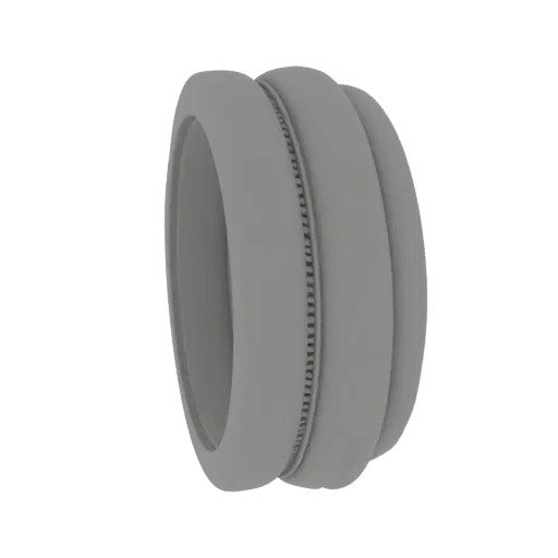 Stacking Wedding Band scene ready 3D model, three-quarter studio render, showing ring silhouette and surface contrast.