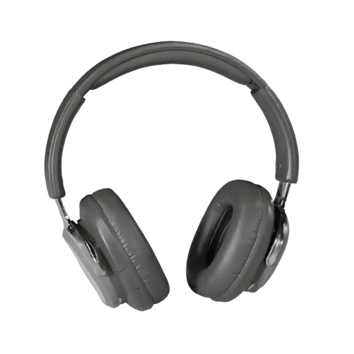 Wireless Noise Canceling Headset 3D model, three-quarter front view, AR viewer studio render, showing detail and scale.