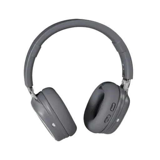 Studio Earbuds Realistic 3D model, three-quarter studio render, showing soft ear pads, wearable scale.