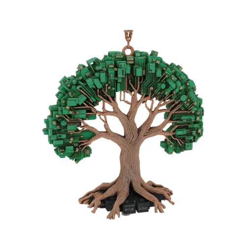 Circuit Board Tree of Life Sculpture