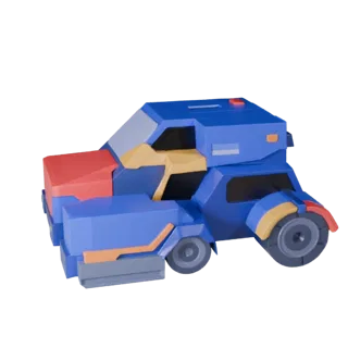 Lunar Cargo Rover 3D Model - Stylized Low Poly Game Asset