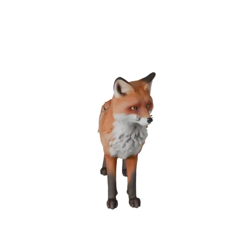 Modello 3D Red Fox, vista laterale telecamera di gioco, asset animale pronto per Unity con ritmo delle gambe, volume delle sp