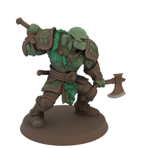 Miniatura STL de Monje Orco de Fantasía