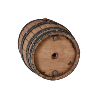 Pirate Barrel 3D Asset for Realtime Studio Engines