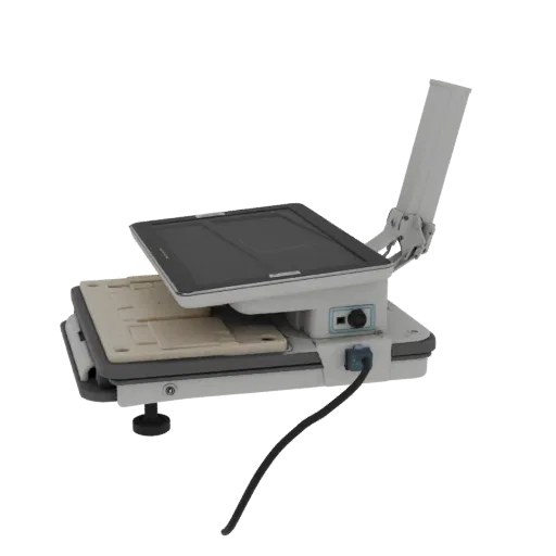 First Aid Training Monitor Realistic 3D model, three-quarter studio render, showing neutral plastics, form detail.