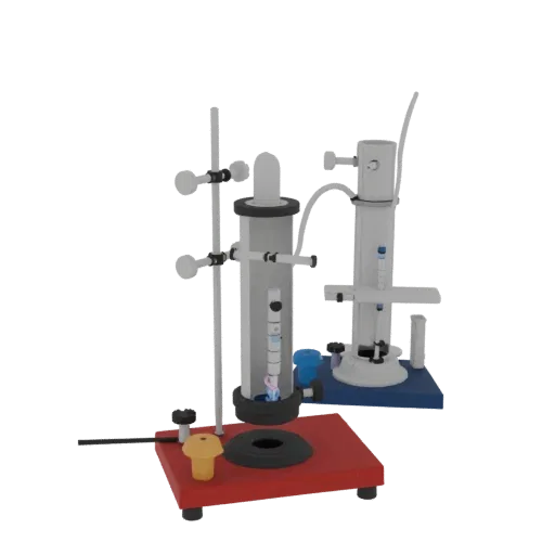 Biology Lab Burner High Poly 3D model, close-up studio render, showing glass, recognizable lab forms.