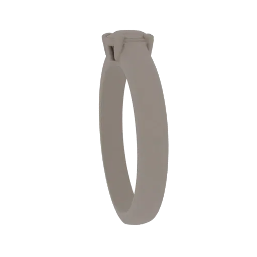 Diamond Signet Engagement Ring 3D model, isometric collectible display render, diamond setting.