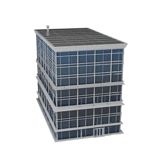 Vorhang Wand Fassade 3D Modell für Unity - Spiel Asset