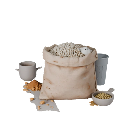 Realistic Baking Rice Sack 3D Asset for Studio Use