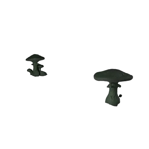 Alien Mushroom Biome Stylized 3D model, stylized isometric environment render, showing terrain layers, terrain detail.