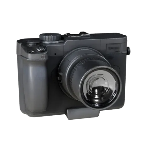 Action Drone Camera Modular 3D model, isometric modular kit view, showing textured grips, lens barrels.